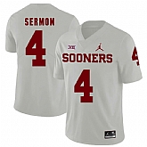 Oklahoma Sooners 4 Trey Sermon White College Football Jersey Dzhi,baseball caps,new era cap wholesale,wholesale hats